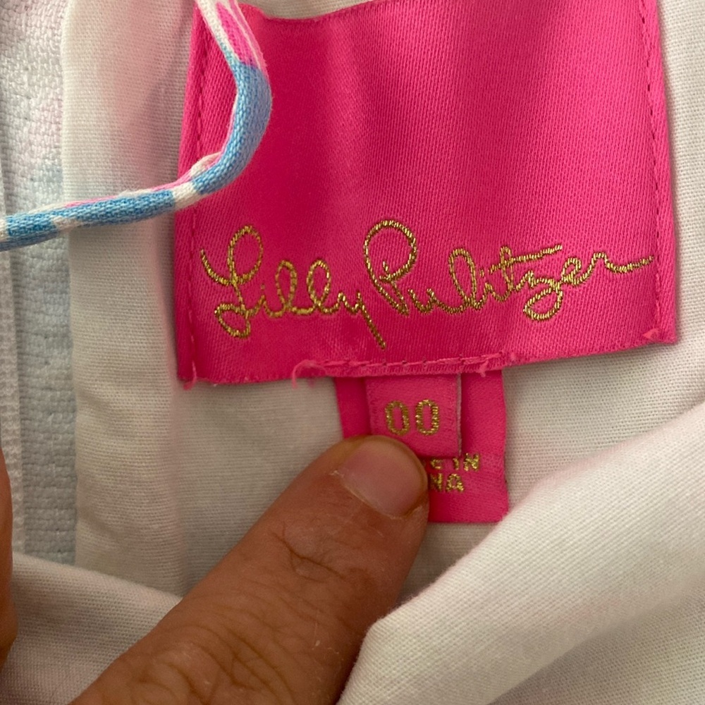 Lilly Pulitzer Jesse 00 Summer Remix Jesse Romper Skort Adjustable Straps Cotton - Picture 3 of 12